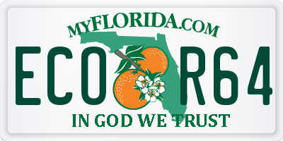 FL license plate ECOR64