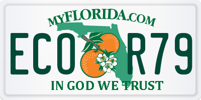 FL license plate ECOR79