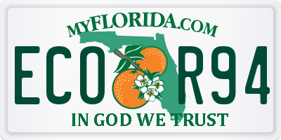 FL license plate ECOR94