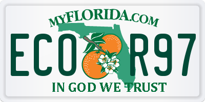 FL license plate ECOR97