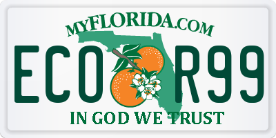 FL license plate ECOR99