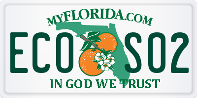 FL license plate ECOS02