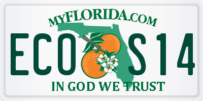 FL license plate ECOS14