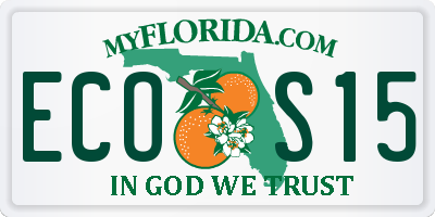 FL license plate ECOS15