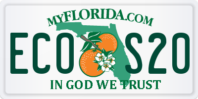 FL license plate ECOS20