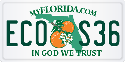 FL license plate ECOS36