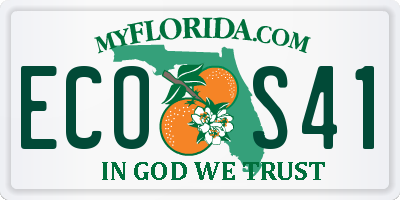FL license plate ECOS41