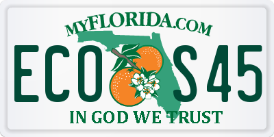 FL license plate ECOS45