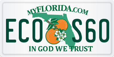 FL license plate ECOS60