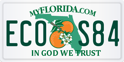 FL license plate ECOS84