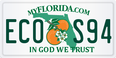 FL license plate ECOS94