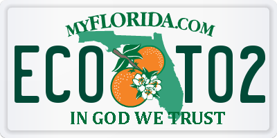 FL license plate ECOT02