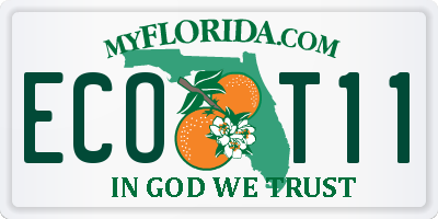 FL license plate ECOT11