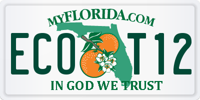 FL license plate ECOT12