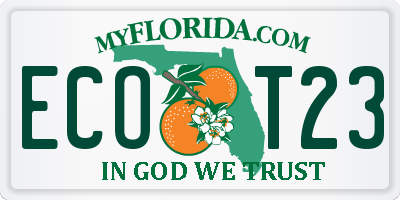 FL license plate ECOT23