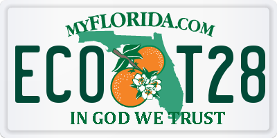 FL license plate ECOT28