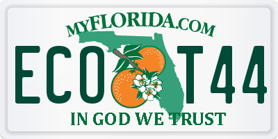 FL license plate ECOT44