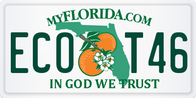 FL license plate ECOT46