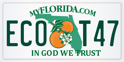 FL license plate ECOT47