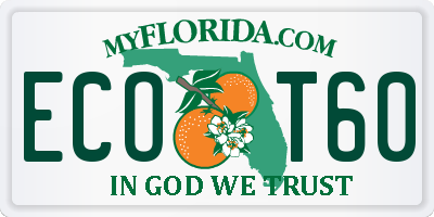 FL license plate ECOT60