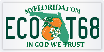 FL license plate ECOT68