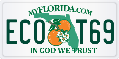 FL license plate ECOT69