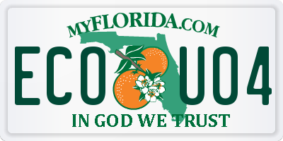 FL license plate ECOU04