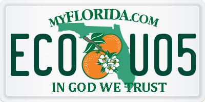 FL license plate ECOU05