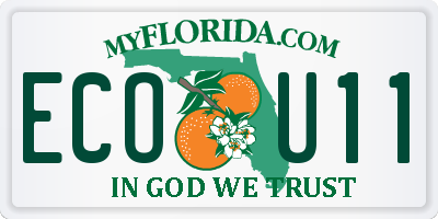 FL license plate ECOU11