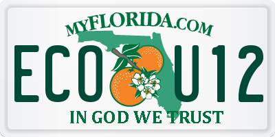 FL license plate ECOU12
