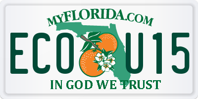 FL license plate ECOU15