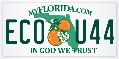 FL license plate ECOU44