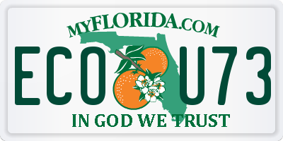 FL license plate ECOU73