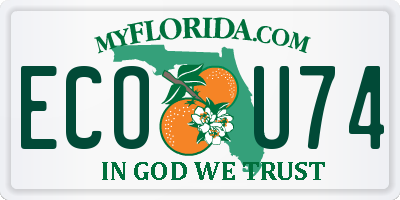 FL license plate ECOU74