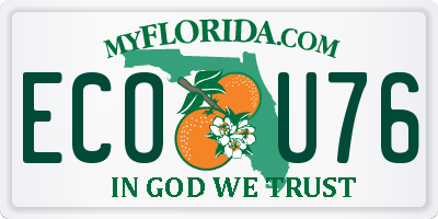 FL license plate ECOU76