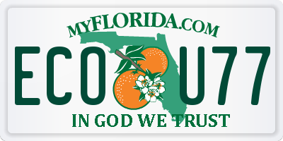FL license plate ECOU77