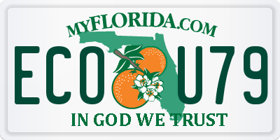 FL license plate ECOU79