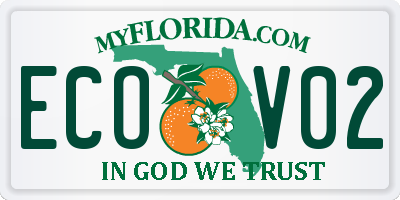 FL license plate ECOV02