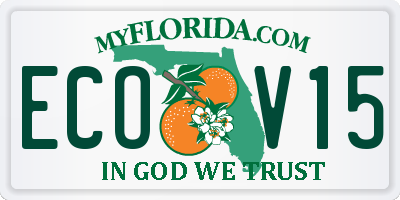 FL license plate ECOV15