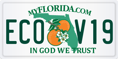 FL license plate ECOV19