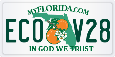 FL license plate ECOV28