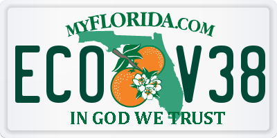 FL license plate ECOV38