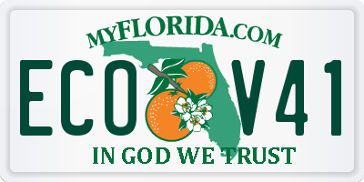 FL license plate ECOV41