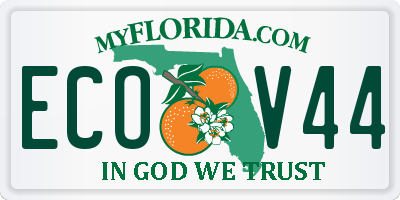 FL license plate ECOV44