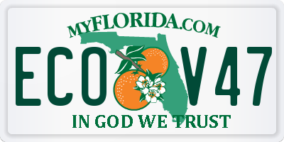 FL license plate ECOV47