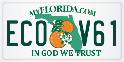 FL license plate ECOV61