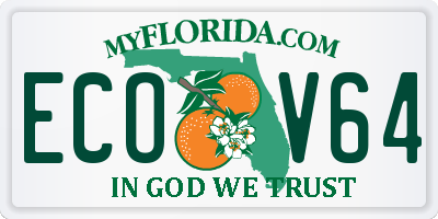 FL license plate ECOV64