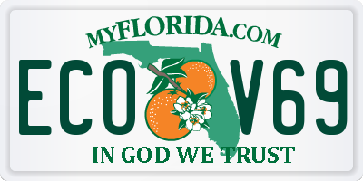 FL license plate ECOV69