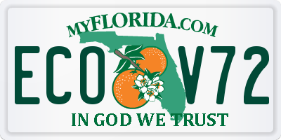 FL license plate ECOV72