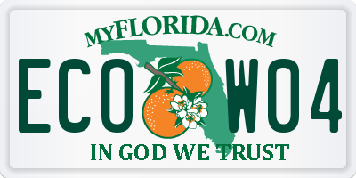 FL license plate ECOW04
